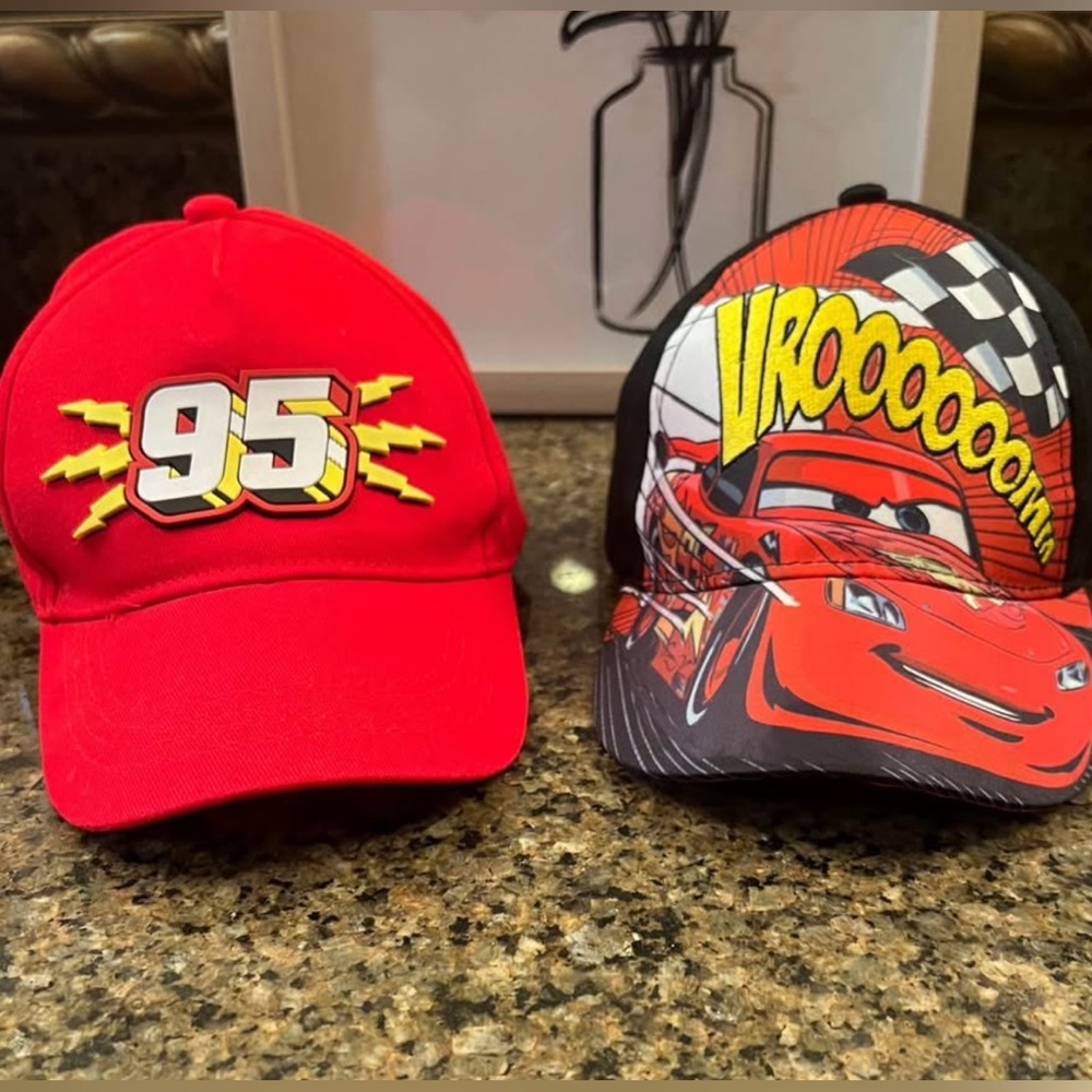 Disney Cars Red and Black Caps Set